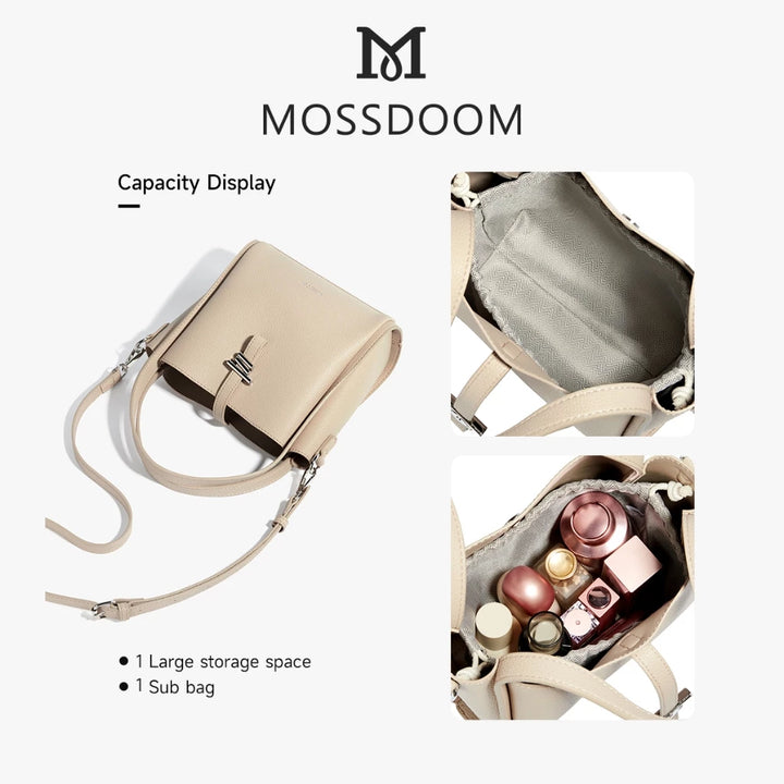 MOSSDOOM Multi-functional Large Capacity Retro Handbag