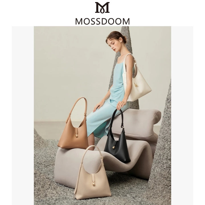 MOSSDOOM Gio Bag Adjustable Versatile Large Capacity Pure Color Easy Matching Tote Bag Shoulder Bag for Women